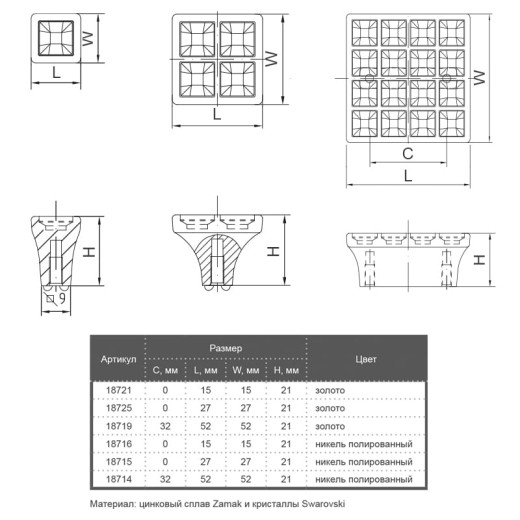 Ручка мебельная Marella SW 24200.01.015 золото