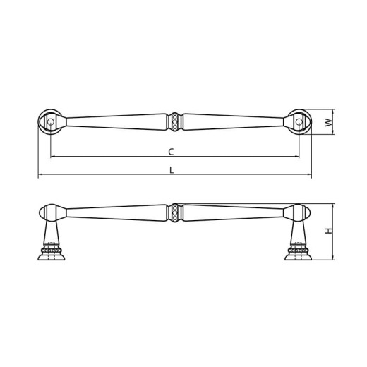 Ручка мебельная Ferro Fiori D 4450.96 черная бронза