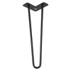 Ножка мебельная HAIRPIN Leg 2ROD Small h41см, черная структурная