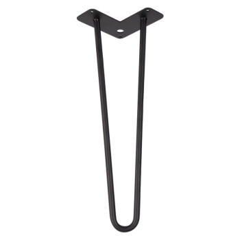 Ножка мебельная HAIRPIN Leg 2ROD Small h41см, черная структурная