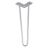 Ножка мебельная HAIRPIN Leg 2ROD Small h41см, серебряная