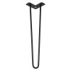Ножка мебельная HAIRPIN Leg 2ROD Big h55см, черная структурная