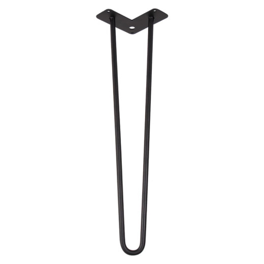 Ножка мебельная HAIRPIN Leg 2ROD Big h55см, черная структурная