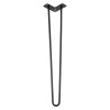 Ножка мебельная HAIRPIN Leg 2ROD Big h71см, черная структурная