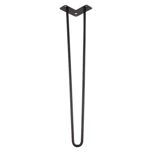 Ножка мебельная HAIRPIN Leg 2ROD Big h71см, черная структурная