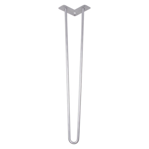 Ножка мебельная HAIRPIN Leg 2ROD Big h71см, серебряная