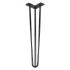 Ніжка меблева HAIRPIN Leg 3ROD Big h55см, чорна глянсова