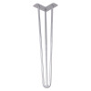 Ножка мебельная HAIRPIN Leg 3ROD Big h55см, серебряная