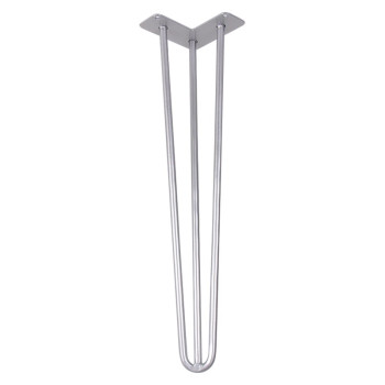 Ніжка меблева HAIRPIN Leg 3ROD Big h55см, срібна