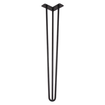 Ніжка меблева HAIRPIN Leg 3ROD Big h71см, чорна структурна