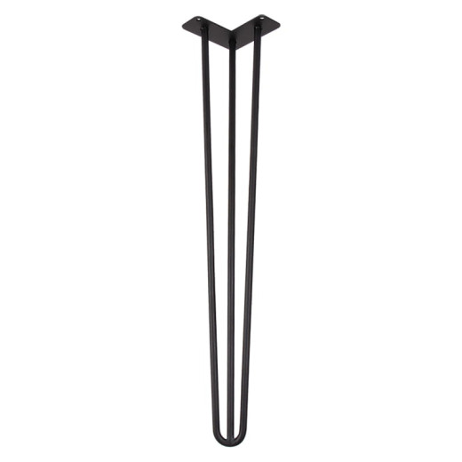 Ножка мебельная HAIRPIN Leg 3ROD Big h71см, черная структурная