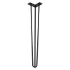 Ножка мебельная HAIRPIN Leg 3ROD Big h71см, черная структурная