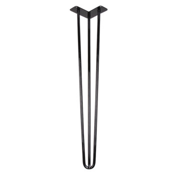 Ніжка меблева HAIRPIN Leg 3ROD Big h71см, чорна глянсова