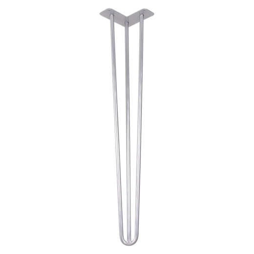 Ножка мебельная HAIRPIN Leg 3ROD Big h71см, серебряная