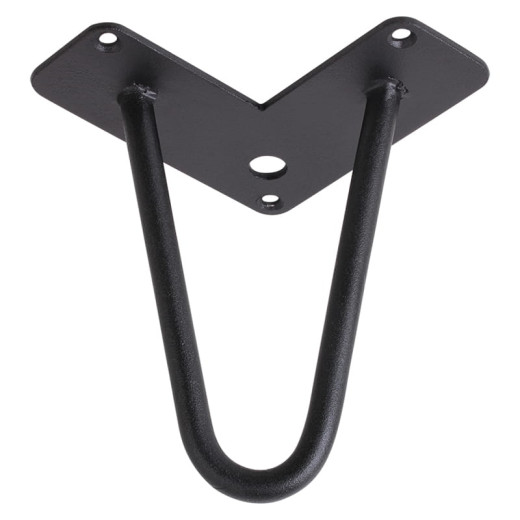 Ножка мебельная HAIRPIN Leg 2ROD Small h15см, черная структурная