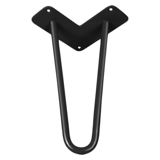 Ножка мебельная HAIRPIN Leg 2ROD Small h15см черная глянцевая