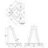 Ножка мебельная HAIRPIN Leg 2ROD Small h15см белая