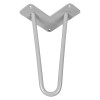 Ножка мебельная HAIRPIN Leg 2ROD Small h15см серебряная