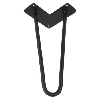 Ніжка меблева HAIRPIN Leg 2ROD Small h36см, чорна структурна