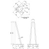 Ніжка меблева HAIRPIN Leg 2ROD Small h36см біла