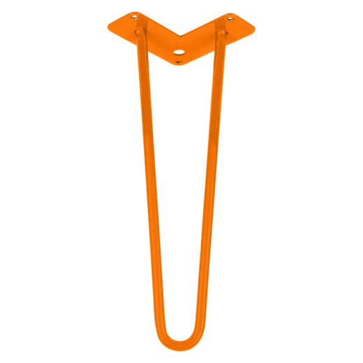 Ніжка меблева HAIRPIN Leg 2ROD Small h36см помаранчева