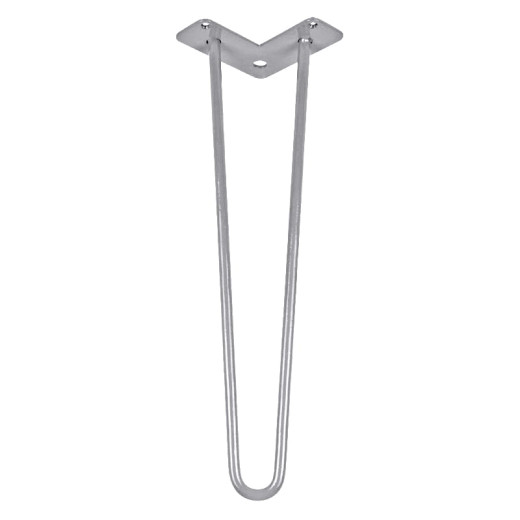 Ножка мебельная HAIRPIN Leg 2ROD Small h46см серебряная