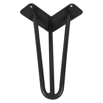 Ніжка меблева HAIRPIN Leg 3ROD Small h15см чорна глянсова