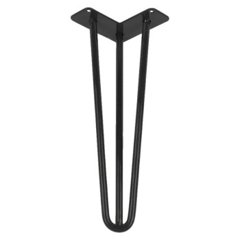 Ножка мебельная HAIRPIN Leg 3ROD Small h36см черная структурная