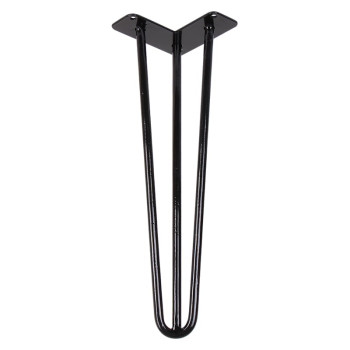 Ножка мебельная HAIRPIN Leg 3ROD Small h36см черная глянцевая