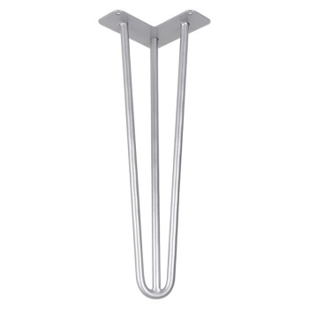 Ножка мебельная HAIRPIN Leg 3ROD Small h36см серебряная