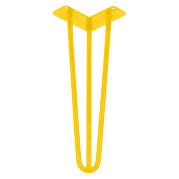 Ніжка меблева HAIRPIN Leg 3ROD Small h36см жовта