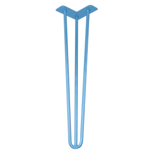 Ніжка меблева HAIRPIN Leg 3ROD Big h55см блакитна
