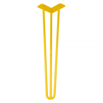 Ніжка меблева HAIRPIN Leg 3ROD Big h55см жовта