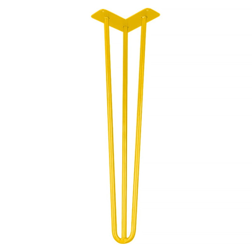 Ніжка меблева HAIRPIN Leg 3ROD Big h55см жовта