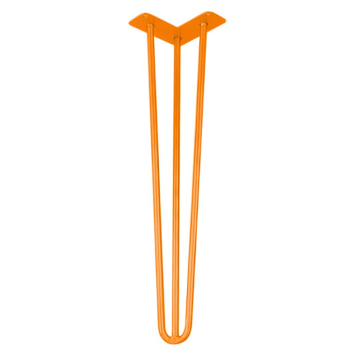 Ніжка меблева HAIRPIN Leg 3ROD Big h55см помаранчева