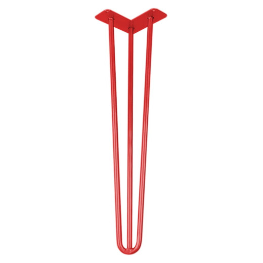 Ножка мебельная HAIRPIN Leg 3ROD Big h55см красная