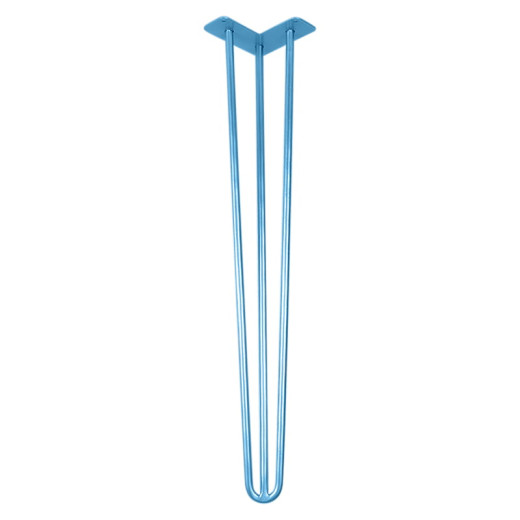 Ножка мебельная HAIRPIN Leg 3ROD Big h71см голубая