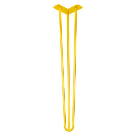 Ножка мебельная HAIRPIN Leg 3ROD Big h71см желтая