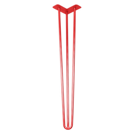 Ножка мебельная HAIRPIN Leg 3ROD Big h71см красная