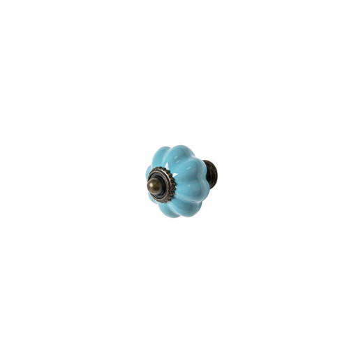 Ручка мебельная Ferro Fiori CR 9150.34 античная бронза|небесно голубой