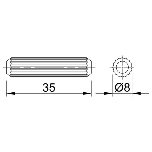 Шкант дерев'яний Бук 8х35 Muller