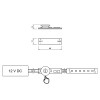 IR сенсорный выключатель в профиль на движ. руки с диммир. 12V, max нагрузка 96W
