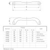 Ручка мебельная Ferro Fiori D 4490.96 черная бронза
