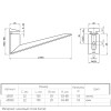 Полкодержатель Ferro Fiori M 7030.150, нагрузка 18 кг хром