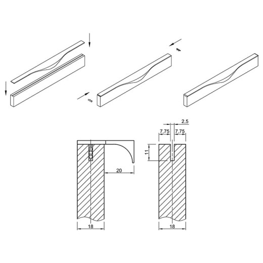 Ручка мебельная Ferro Fiori M 7020.400 никель