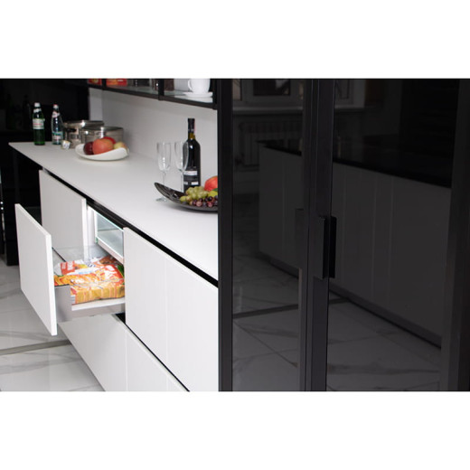 Корзина 900мм белый/стекло (крепл. к фас.), Essence VIBO (CCTGM90FEVBO)
