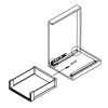 Корзина 900мм белый/стекло (крепл. к фас.), Essence VIBO (CCTGM90FEVBO)