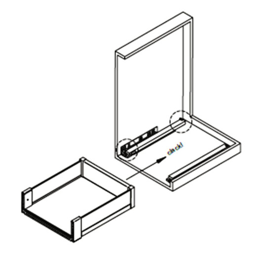 Корзина 900мм белый/стекло (крепл. к фас.), Essence VIBO (CCTGM90FEVBO)