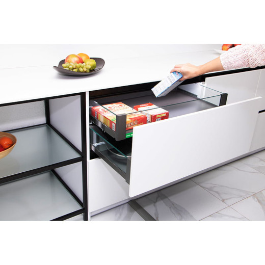 Корзина 400мм графит/стекло (внутренняя), Essence VIBO (CCTGM40EVGFO)