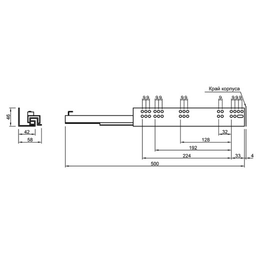 Корзина 400мм графит/стекло (внутренняя), Essence VIBO (CCTGM40EVGFO)